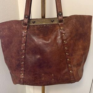 Patricia Nash Benvenuto Heritage Italian Leather Stud Tote